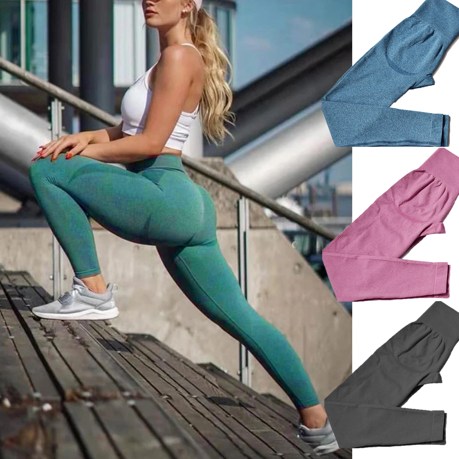 Seamless Leggings Yoga Pants Gym Outfits Booty Contour High Waisted Workout Pant Fitness Sport Butt Lifting Tights Sexy Stretch