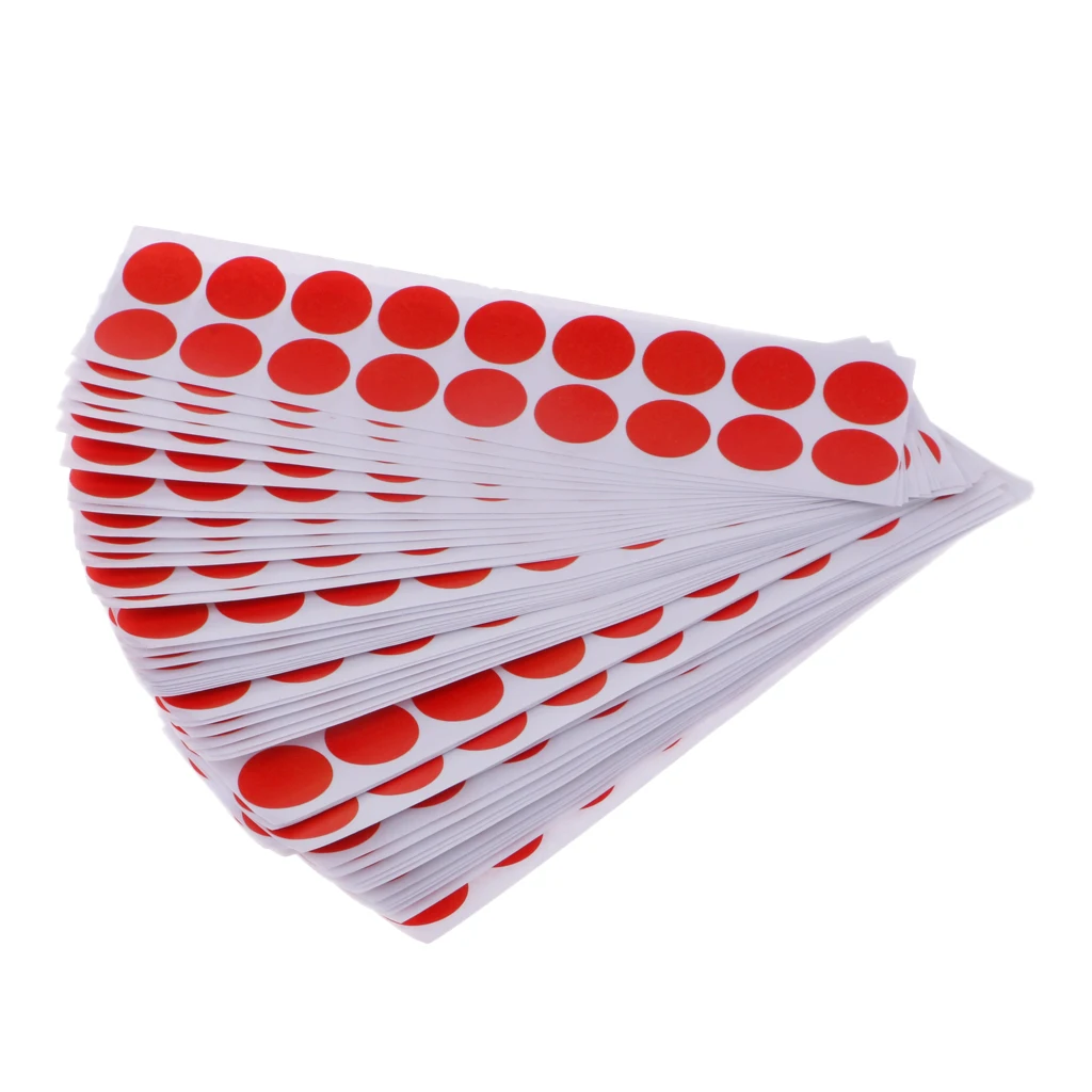 900 Pcs Paper Self Adhesive Target Paster Shooting Stickers Patches For Training Hunting Pratice Black/Red Color 0.8''