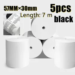 Thermal Paper 57x30 mm POS Printer 5 rolls  Mobile Bluetooth Cash Register Paper Rolling Papers Pos Hospitality