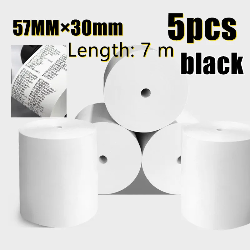 Thermal Paper 57x30 mm POS Printer 5 rolls  Mobile Bluetooth Cash Register Paper Rolling Papers Pos Hospitality