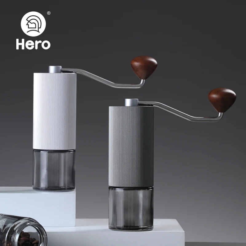 HERO Manual Coffee Grinder Stainless Steel Burr S02 Coffee Bean Milling Machine Portable High Quality Hand Mini Grinder Mills