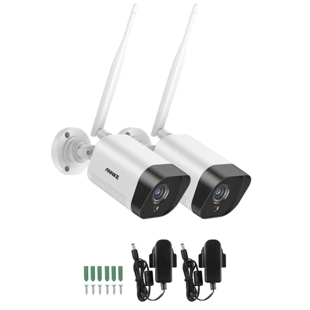 Imagem -06 - Annke Pcs Fhd 3mp ip H.265 Video Câmera Surveillance System Câmeras à Prova de Intempéries 100ft Night Vision com Inteligente ir P2p para Nvr