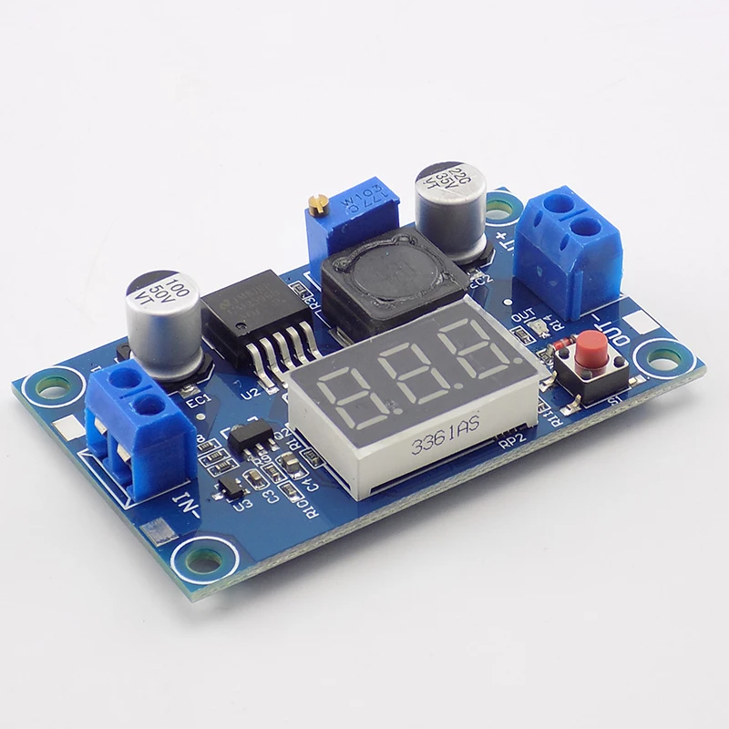LM2596 LM2596S ADJ Power supply module with voltmeter DC-DC Step-down module adjustable Voltage regulator 5A 3A