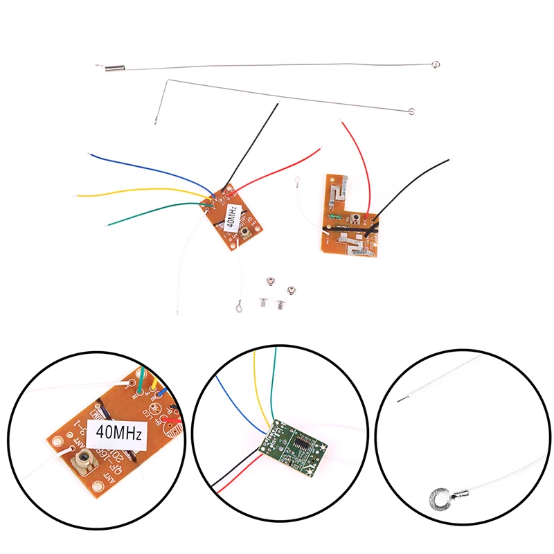 1 Set Remote Control 40Mhz Circuit PCB Transmitter&receiver Board Radio System 4.5v-6v For Toy Car 18cm ,25cm