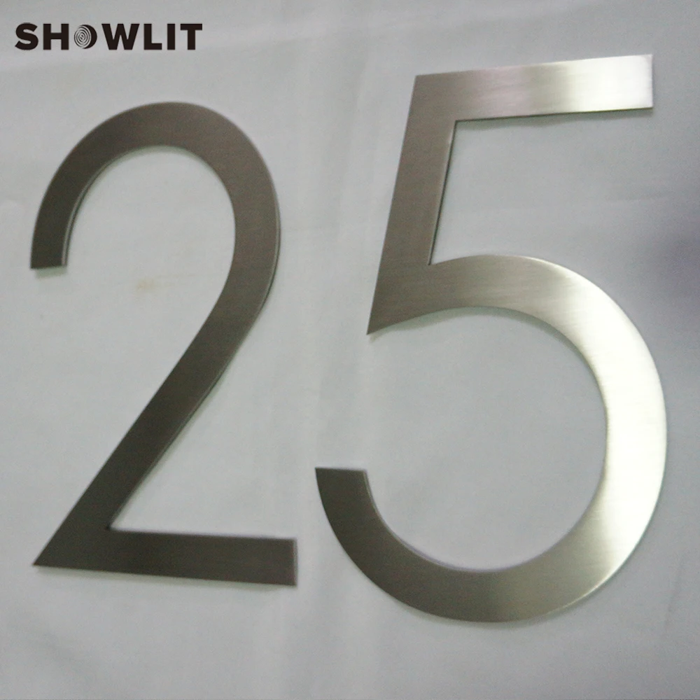 Laser Cutting Stainless Steel Flat Numbers Home Door Numbers Metal Home Numbers