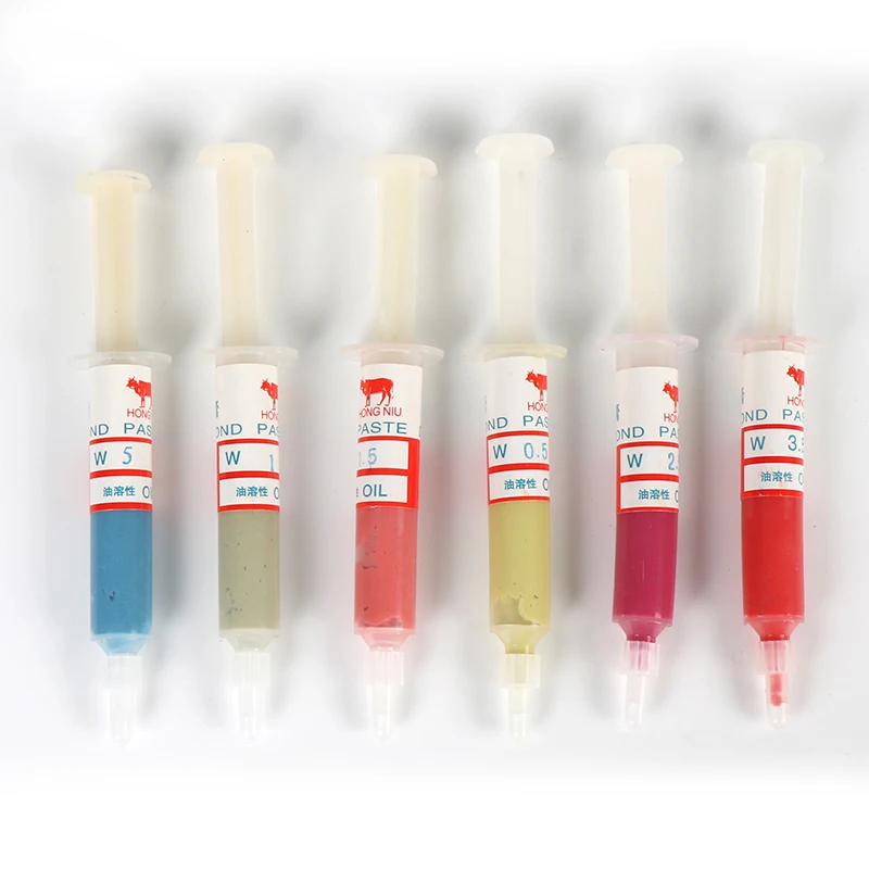 6PCS High Quantity Diamond Polishing Lapping Paste Compound Syringes 0.5 ~5 Micron Glass Metal Grinding Polishing AbrasIve Tools