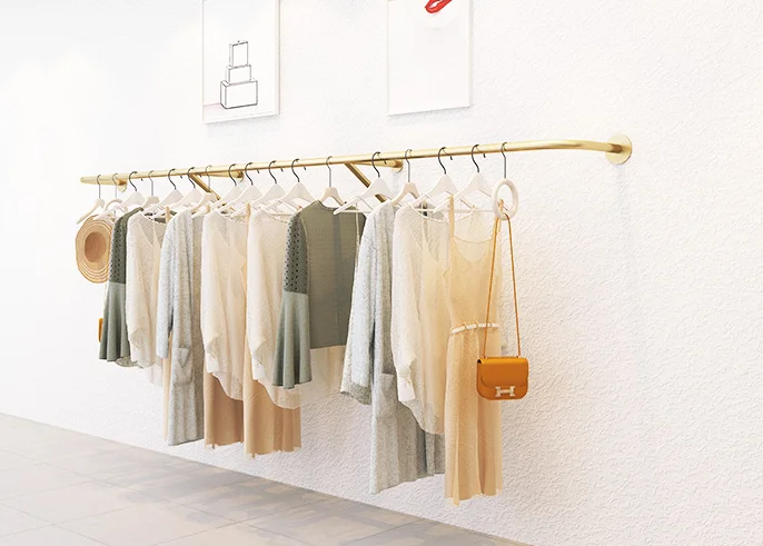 Clothes store display rack wall hanger women's clothing store special clothes pole children's clothing store display rack