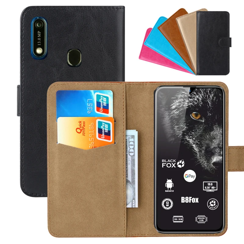 

Luxury Wallet Case For Black Fox B8Fox BMM441S PU Leather Retro Flip Cover Magnetic Fashion Cases Strap