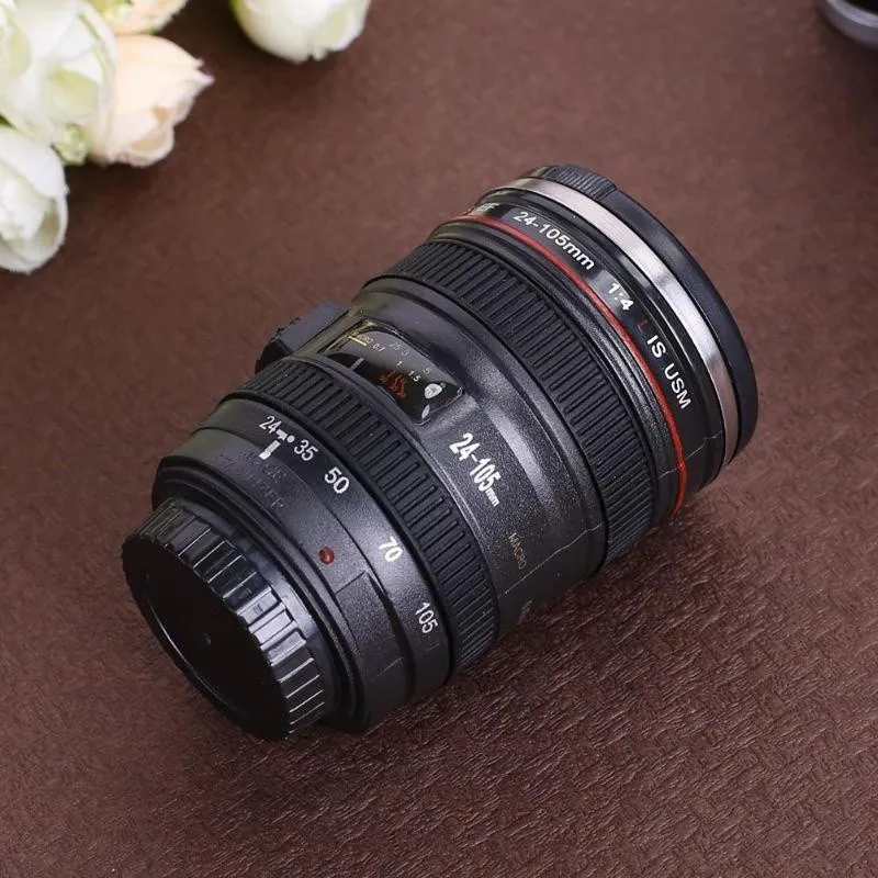 50ml Camera Lens Cups Mugs ABS+Stainless Steel Emulation Camera Thermos Cup Water Bottle Whisky Wine Cups For Outdoor Camping