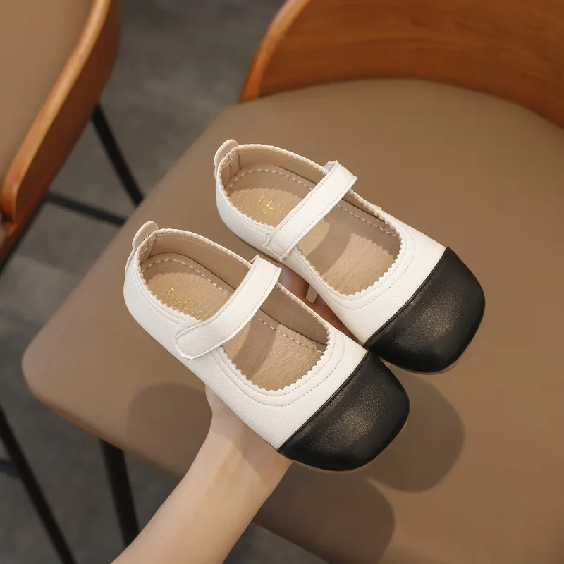 Girls Princess Shoes Fashion Patched Children Leather Shoes Kids Single Shoes for Spring Autumn chaussure fille 1 2 3 4 5 6 7T