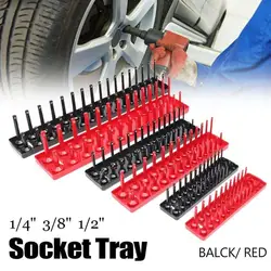 Plastic Sleeve Holder Metric Socket Tray Socket Organizer Sleeve Holder Garage Storage Tool Metric SAE Home Tool Rack Tray