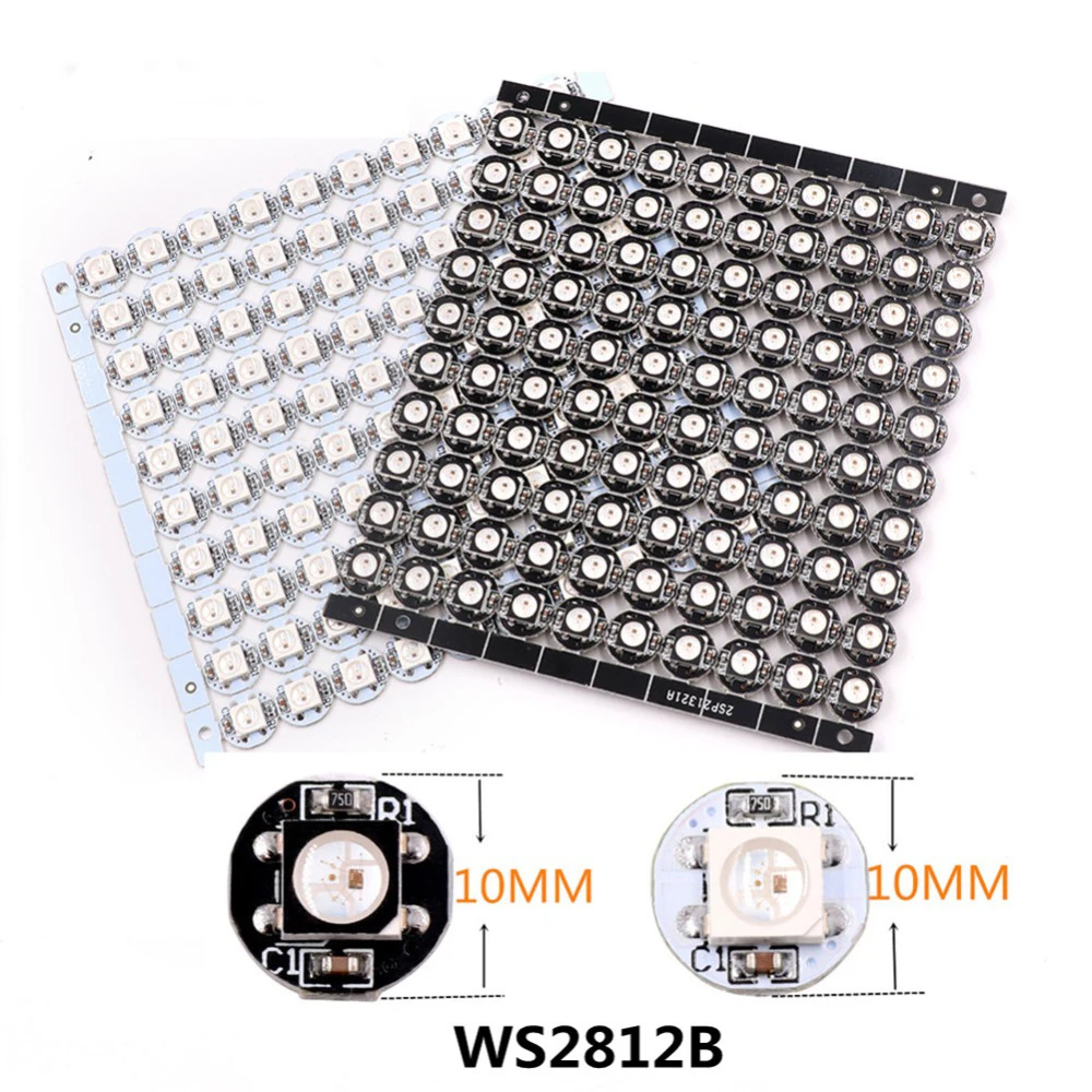 10 ~ 1000Pcs 4-Pin WS2812B WS2812 Led Chip & Heatsink Board DC5V 5050 Rgb WS2811 Ic Gebouwd-In Rgbw Rgbww Wwa Led Chip
