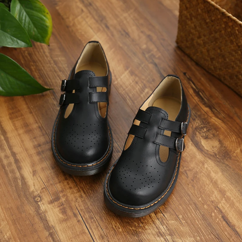 New Japanese Style JK Uniform Shoes Vintage College Student Shoes Women Girls Platform Shoes 35-40