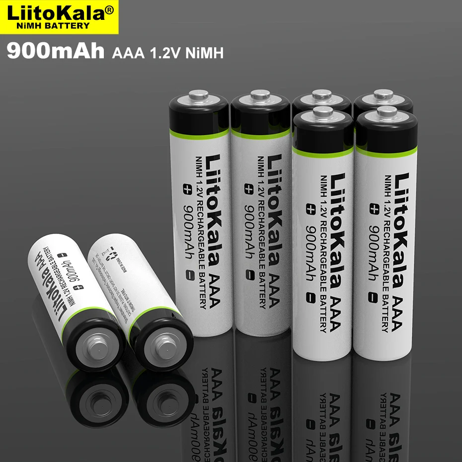 2-20PCS Original LiitoKala 1.2V AAA 900mAh NiMH Rechargeable Battery for Flashlight, Toys,Remote control