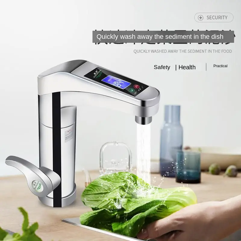 

Instant hot digital display electric hot water faucet hot and cold water heater kitchen home