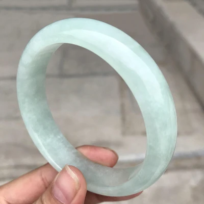 

Natural Burmese Jadeite 54-64mm Light Color Bracelet Elegant Princess Jewelry Send Mom to Girlfriend