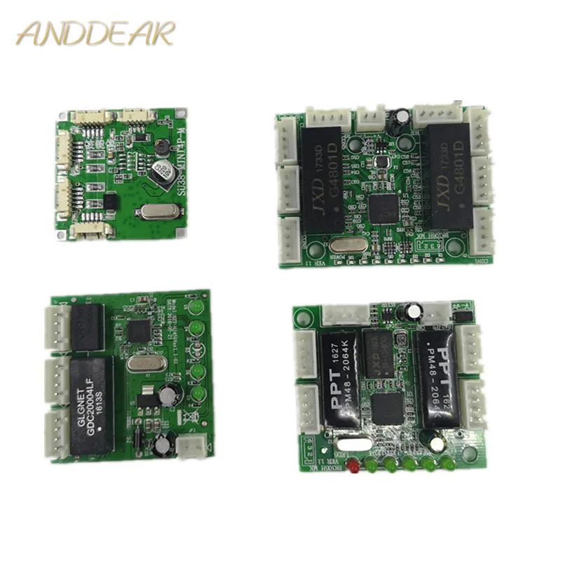 MiniการออกแบบโมดูลEthernet Switchแผงวงจรสำหรับโมดูลสวิทช์Ethernet 10/100Mbps 5/8 พอร์ตPCBAคณะกรรมการOEMเมนบอร์ด