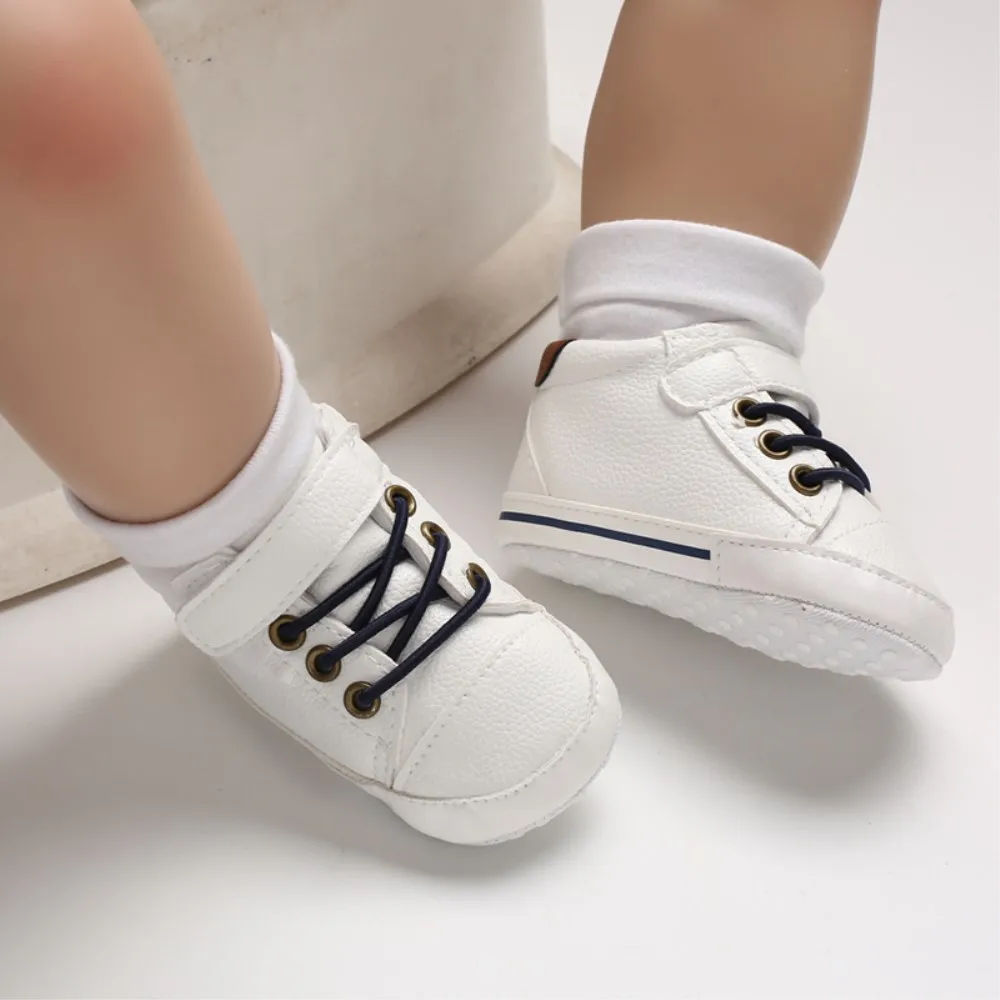 Zapatos planos informales de cuero para bebé, calzado antideslizante para cuna de 0 a 18 meses, primavera y otoño