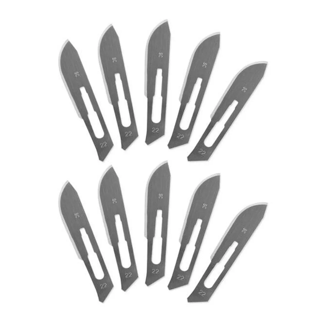 20pcs Stainless Steel Carving Metal  Blades #10 11 12 15 20 22 23 24 Medical Handel  Knives Engraving Knives Blade