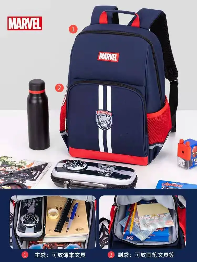 Disney New School Bags For Boys Primary Student Shoulder Orthopedic Backpack Captain America Spider Man Grade 1-5 Mochilas