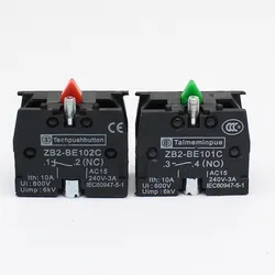 10pcs XB2 Contact Block Terminal ZB2-BE101C Normal Open NO ZB2-BE102C NC Pushbutton Joystick Switch Hoist Crane 10A 600V