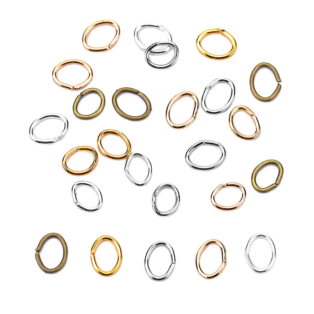 300 Stks/partij 4X5Mm 5X6Mm Oval Open Jump Rings Split Ringen Bulk Metalen Iron End connectors Sluitingen Voor Ketting Diy Sieraden Benodigdheden