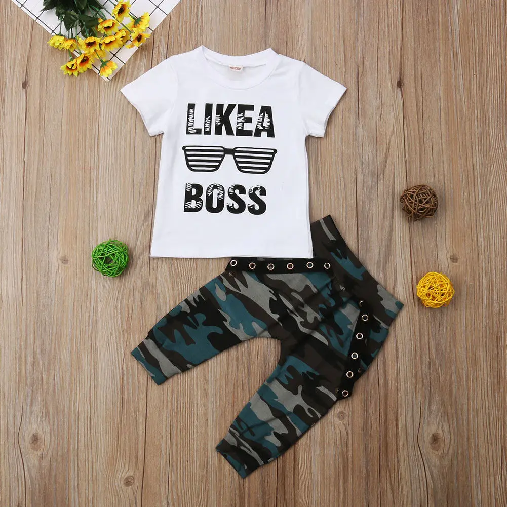 Conjunto de ropa para bebé recién nacido de 0 a 3 años, camiseta de manga corta y pantalones, conjunto de ropa