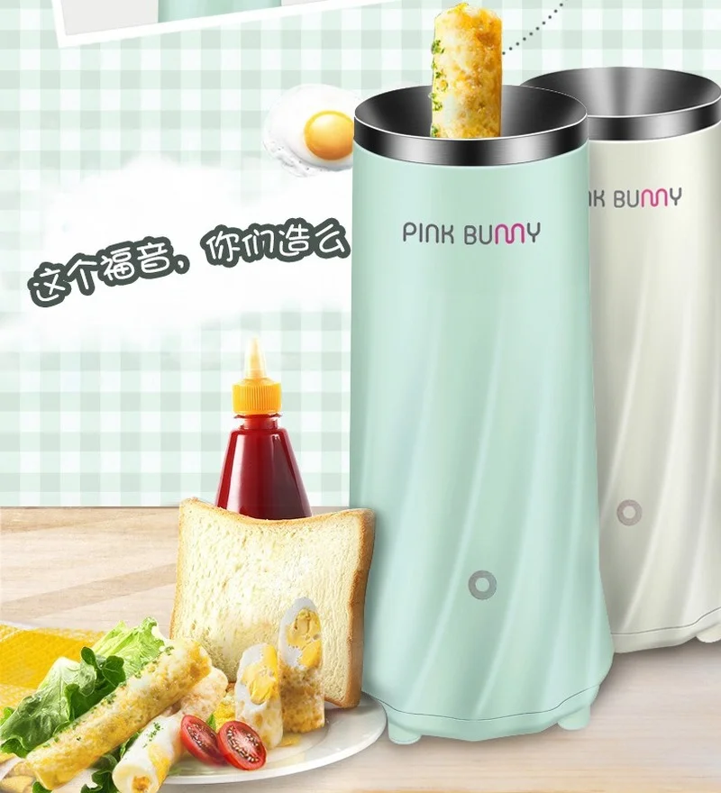 

Pink Bunny Egg Roll Machine Rapid Cooker Electric Automatic Breakfast Steam Cup Steamed Boiler Maker