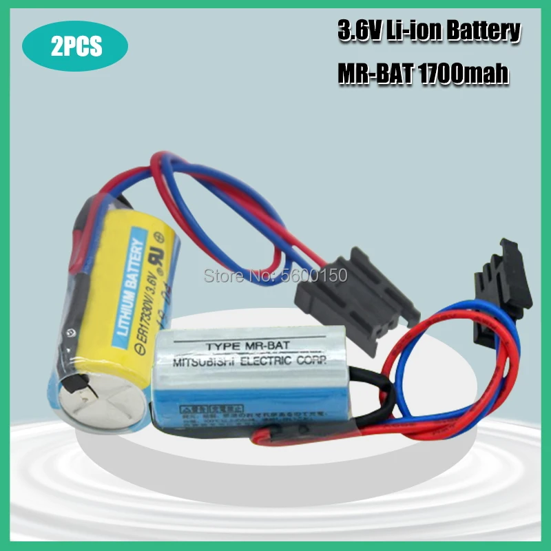 

2PCS 3.6V 1700mAh MR-BAT ER17330V Battery With Plug For CNC Machine Tools Server Programmer 1700mAh PLC Lithium Batteries