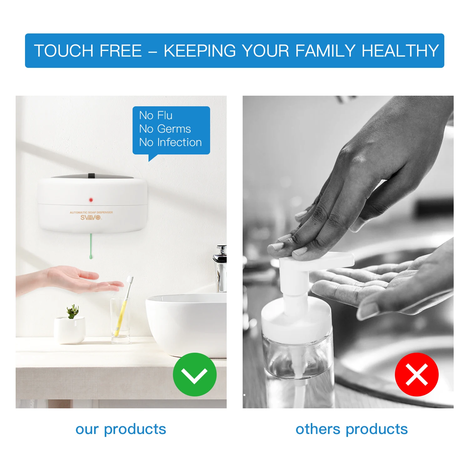 700ML Digitalanzeige Automatischer Induktionsseifenspender Sensor Handwascher mit Tropftyp für Küche Badezimmer Svavo