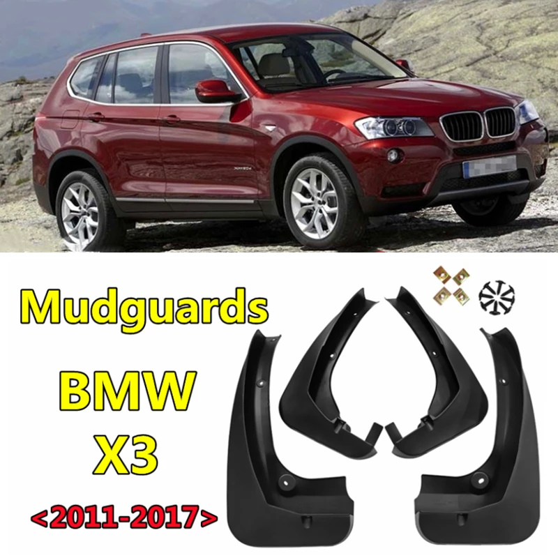 

4pcs Car Fender Mudguards For BMW X3 2011-2017 Auto Exterior Accessories Wheel Tire Mud Flare Flaps Protection Splash Guards