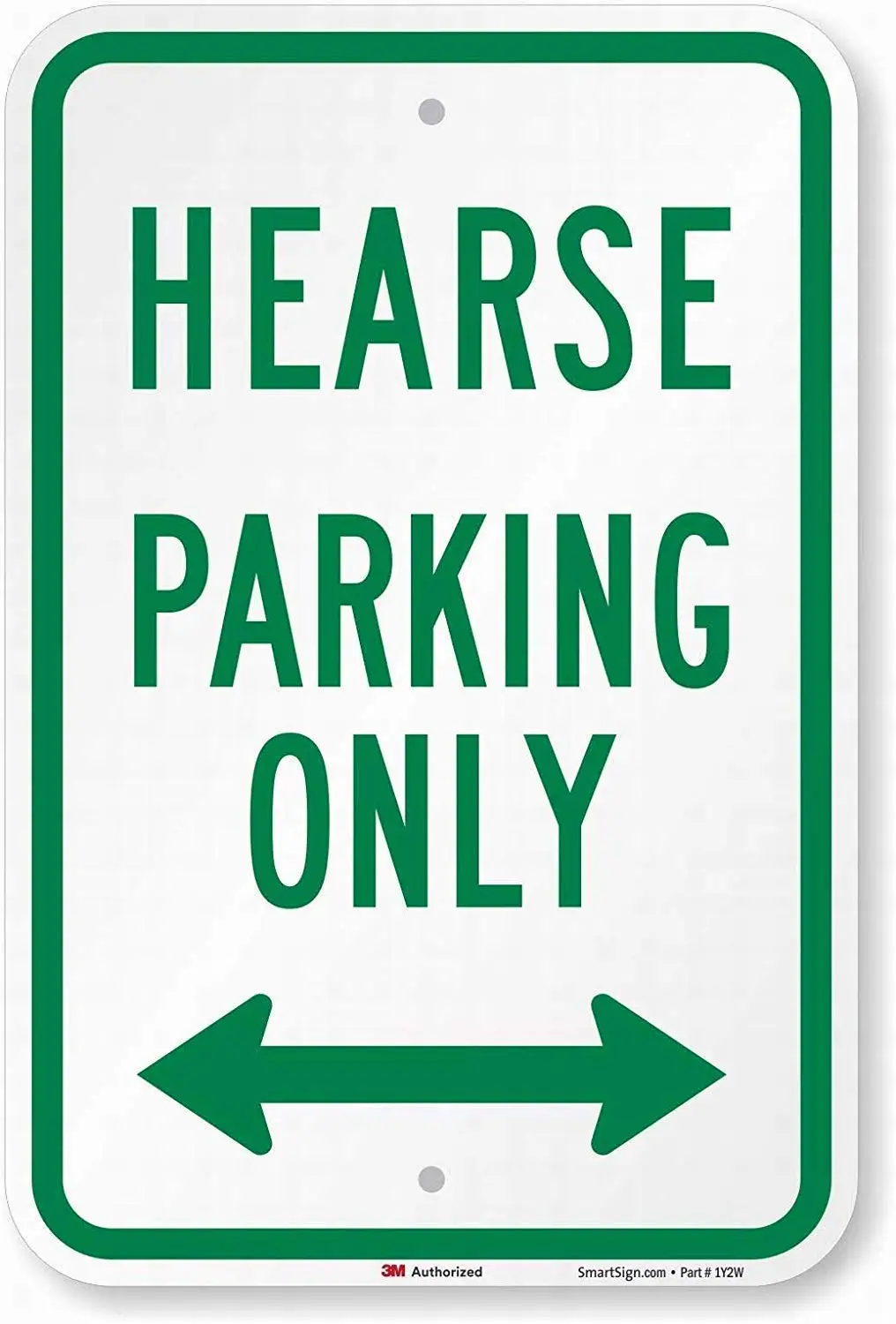 

Guadalupe Ross Metal Hearse Parking Only Sign with Bidirectional Arrow Wall Decor Sign 12x8 Inches