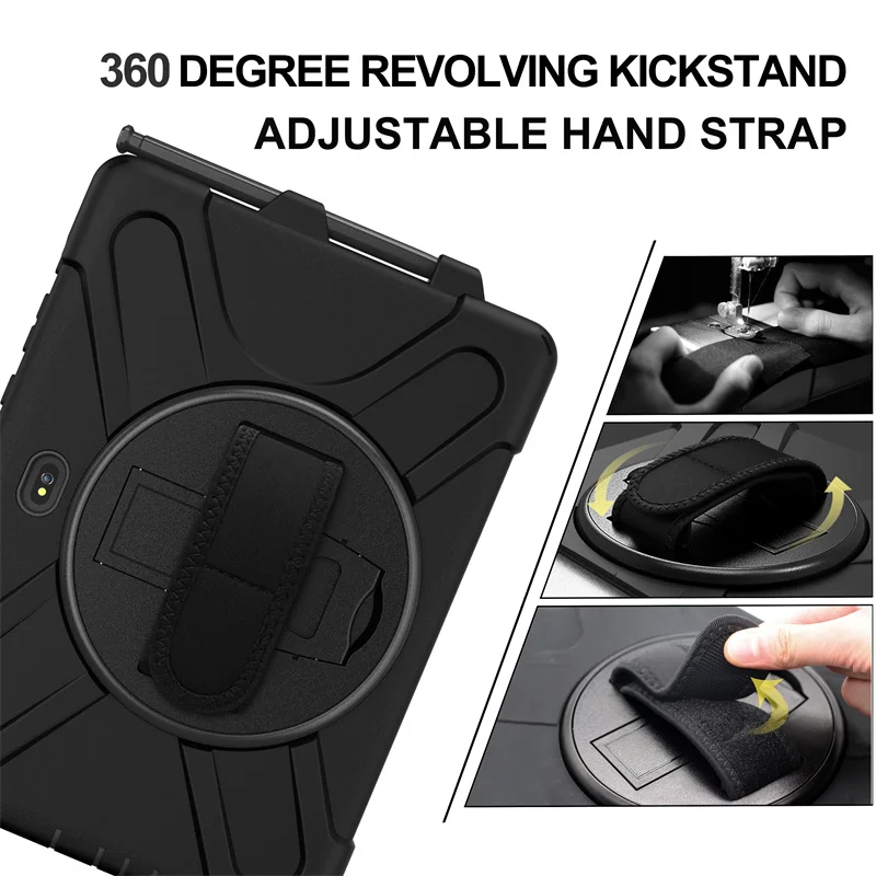 Kids Shockproof Tablet Case For Samsung Galaxy Tab Active Pro 10.1 SM-T540 T545 Heavy Duty Rugged Protection Case Shoulder Strap
