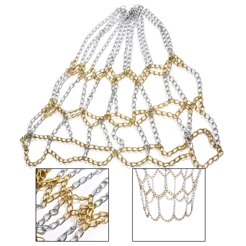 Outdoor Galvanized Steel Chain Net Durable Basketball Target Net Basketball Classic Sport Steel Chain Basketball Net