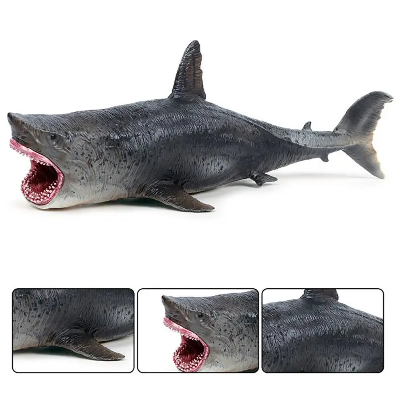 Sea Life Megalodon รุ่น Action Figure PVC สัตว์การศึกษาการเรียนรู้ของเล่นสำหรับของขวัญเด็ก