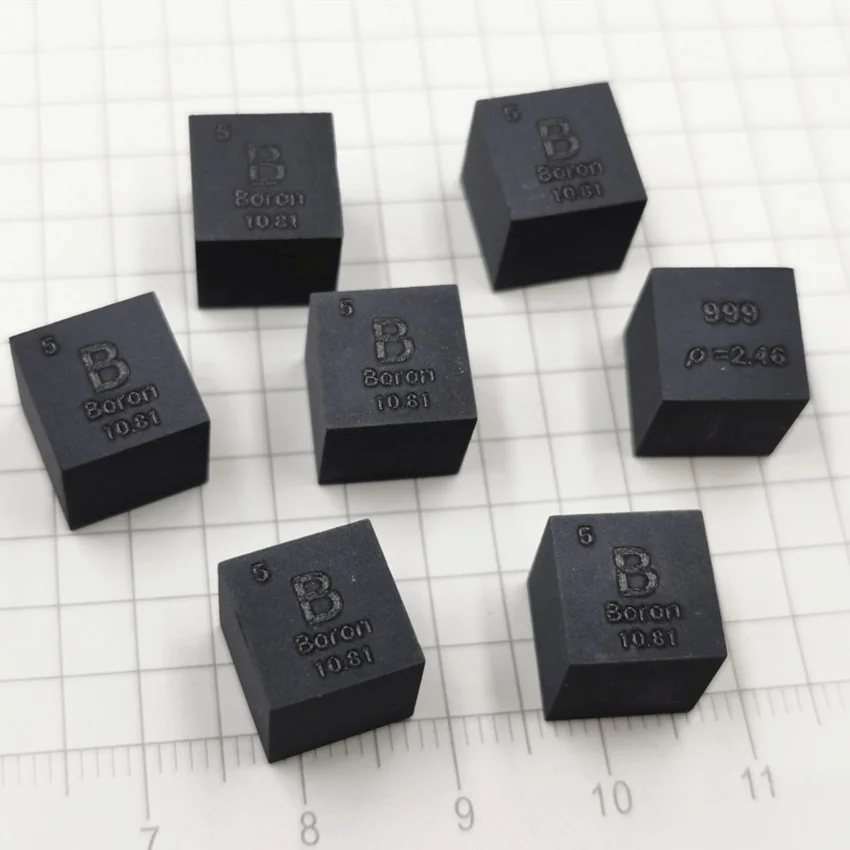 Imagem -05 - Boro Puro 10x10x10 mm Cubo de Metal b 99.9 para Coleção Elemento Densidade Bloco Feito à Mão Faça Você Mesmo Hobbies Artesanato Exibição