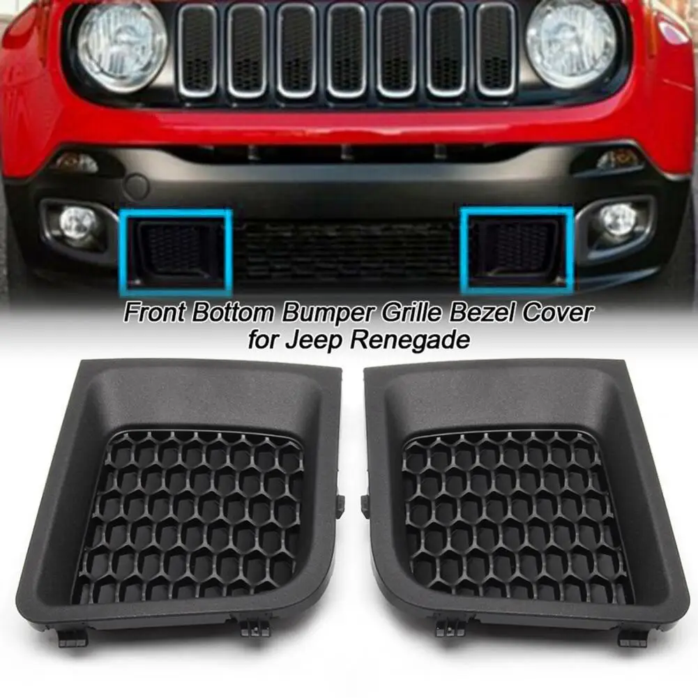 Car part Front Bumper Grille Bezel Black Left/Right Car Mesh Grille 5XB62LXHAA 5XB63LXHAA for Jeep Renegade 2015-2017