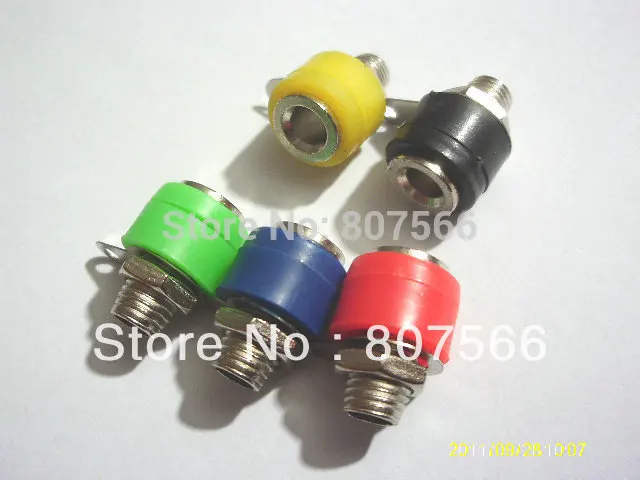 

50pcs/lot plating Binding Post Banana Socket connector FOR 4mm BANANA Plug Test Panel Mount New