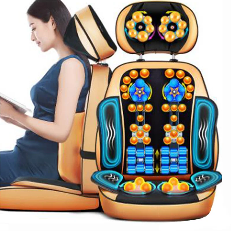 Massage cushion for leaning on of cervical spine massager neck shoulder waist massage chair cushion knead J2216