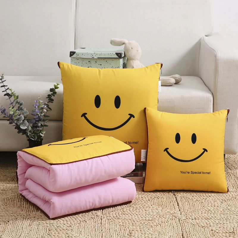 Cheap And Affordable Summer Quilt Cartoon Cushion Quilt Foldable Pillow New Design Multifunctional Vehicle Pillow And Quilt CF