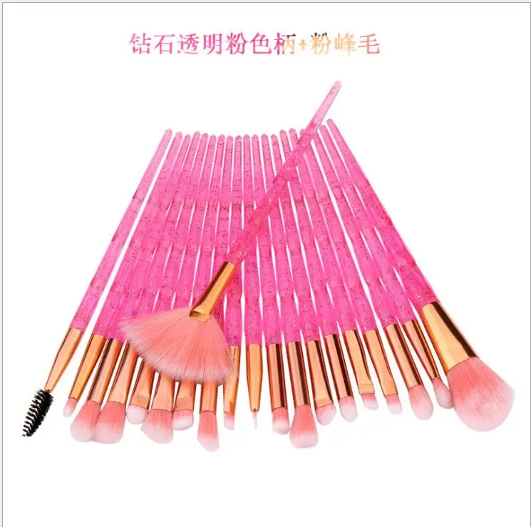 Glitter pinsel set 20 stücke Schöne Augen Pinsel Set Eyeliner Augenbraue Lidschatten Make-Up Pinsel Set Kosmetik Schönheit maquiagem Werkzeuge