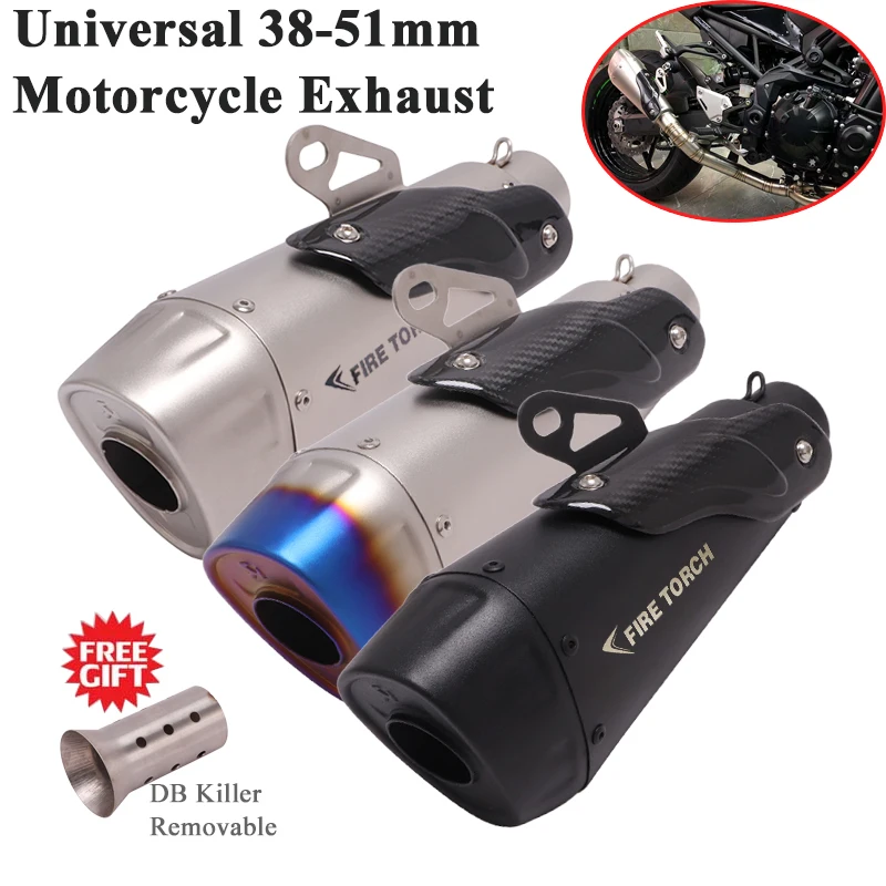 

Universal 38-51mm Motorcycle GP Exhaust Pipe Escape Modified Muffler DB Killer For Ninja 250 Z900 ER6N GSXR600 R6