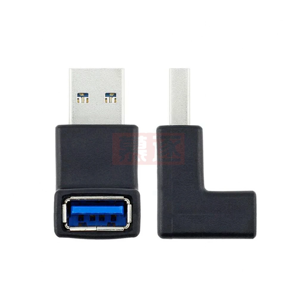 90 stopni lewego prawego kątowego USB 2.0 USB 3.0 A Adapter z gniazda męskiego na żeńskie złącze do laptopa PC Drop ship