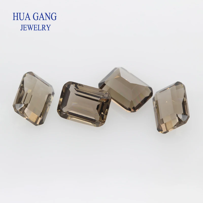 Smoky Quartz Natural Loose Gemstone Octangle Shape Parallel Cut Size 4x6mm~10x14mm For DIY Jewelry