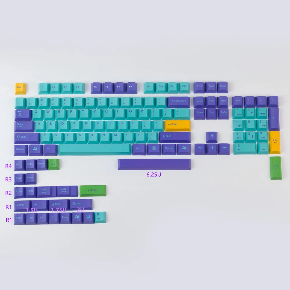 129 Keys/set GMK Skeletor Keycap PBT 5 Sides Dye Sublimation Keycaps Cherry Profile Key Cap With 1.75U 2U Shift 1.5U Ctrl Alt
