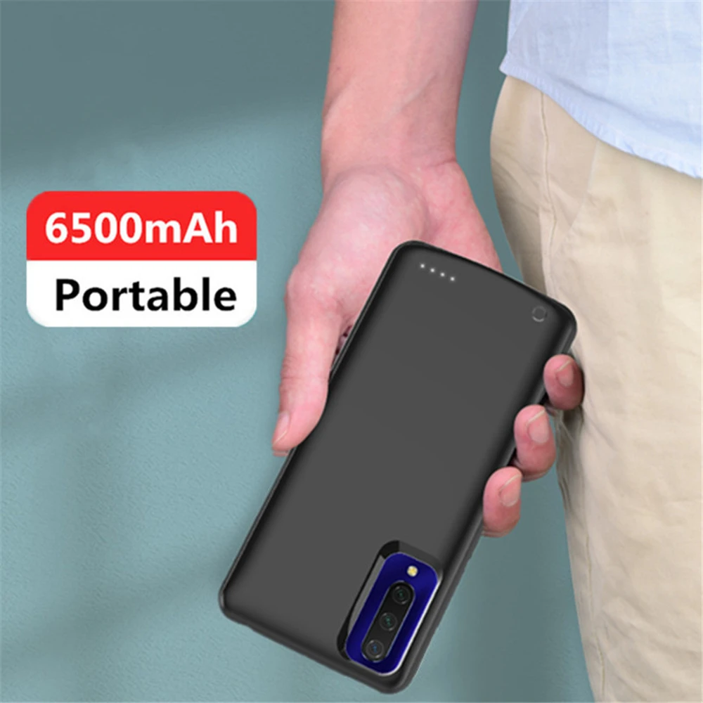 6500mAh Portalbe Charger Cover For Xiaomi Mi A3 External Battery Cases Power Bank Charging Cover For Xiaomi A3 Power Case