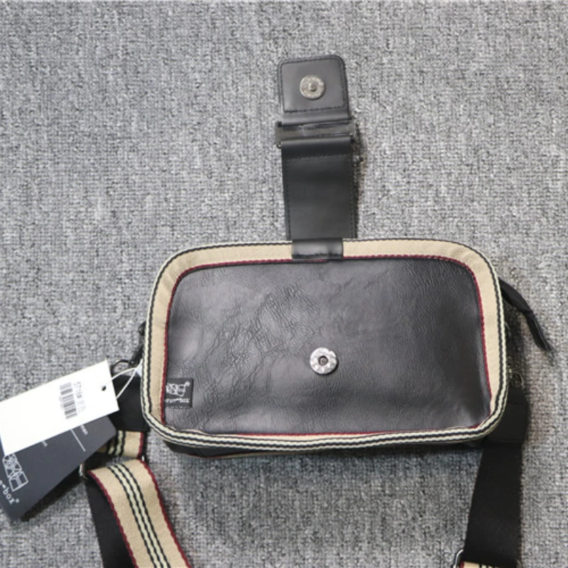 Japanese Style Unisex Messenger Bag Pu Leather Man Shoulder Bag Casual Crossbody Tote Bag Male Phone Pouch Luxury Bolso