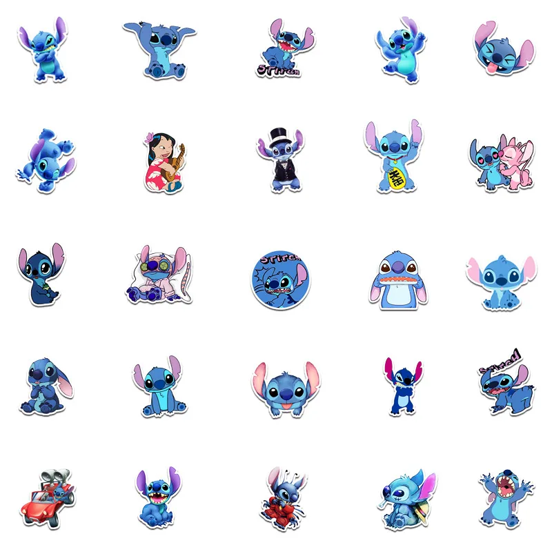 10/30/50pcs/Pack Cute Cartoon Lilo Stitch Graffiti Stickers DIY Motorcycle Travel Luggage Phone Guitar Kids Sticker Decal Toys