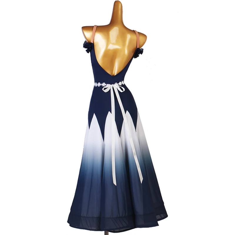 Vestido de concurso de dança, elegante, fantasia moderna de tango, valsa, para mulheres, personalizado, d1040, bainha grande