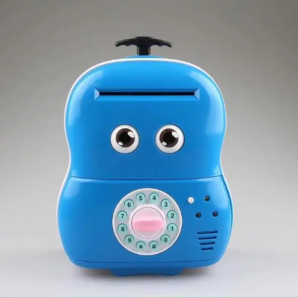 Creatieve Bagage Spaarpot Mini Spaarpot Veiligheid Elektronische Wachtwoord Voice Kauwen Coin Cash Storting Machine Cadeau voor Kinderen